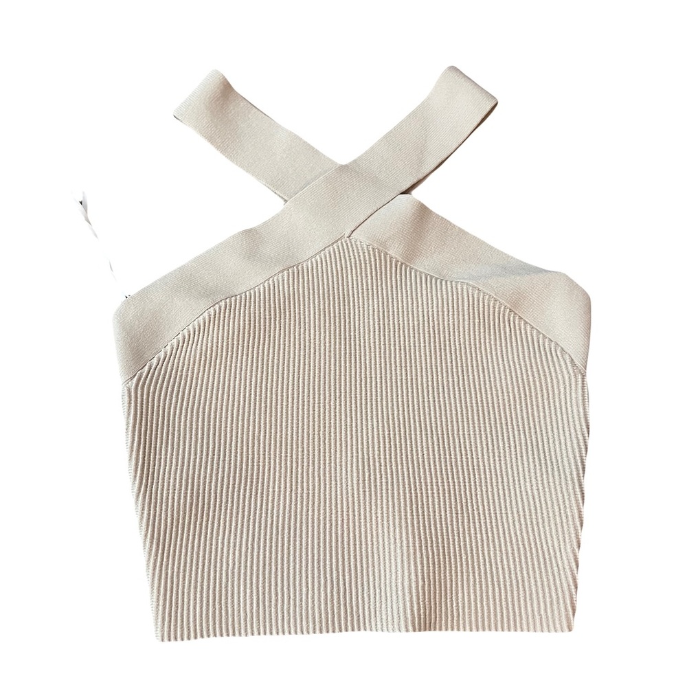 Aritzia Babaton NWOT Criss Cross Sculpt Knit Cropped Size XS